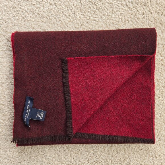 Banana Republic Accessories - Banana Republic Double Face Cashmere Scarf Brick Burgundy Red